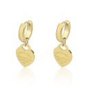 Boucles d'oreilles créoles pour femmes avec cœurs G639 3