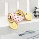 Boucles d'oreilles créoles pour femmes avec cœurs G639 2