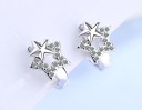 Boucles d'oreilles créoles pour femmes avec étoile G369 2