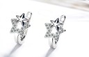 Boucles d'oreilles créoles pour femmes avec étoile G369 3