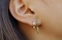 Boucles d'oreilles créoles pour femmes avec pendentif 5