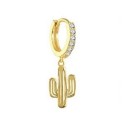 Boucles d'oreilles créoles pour femmes avec pendentif 4