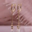 Boucles d'oreilles créoles pour femmes avec pendentif G1194 5