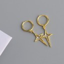 Boucles d'oreilles créoles pour femmes avec pendentif G237 18