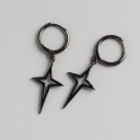 Boucles d'oreilles créoles pour femmes avec pendentif G237 20
