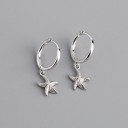 Boucles d'oreilles créoles pour femmes avec pendentif G237 24
