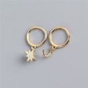 Boucles d'oreilles créoles pour femmes avec pendentif G237 7