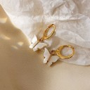 Boucles d'oreilles créoles pour femmes avec pendentif G237 11