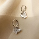 Boucles d'oreilles créoles pour femmes avec pendentif G237 12