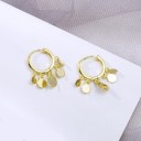 Boucles d'oreilles créoles pour femmes avec pendentif G237 15