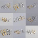 Boucles d'oreilles créoles pour femmes avec pendentif G237 1