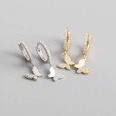 Boucles d'oreilles créoles pour femmes avec pendentif G237 2