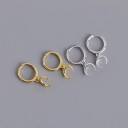 Boucles d'oreilles créoles pour femmes avec pendentif G237 3