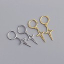 Boucles d'oreilles créoles pour femmes avec pendentif G237 5