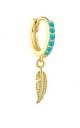 Boucles d'oreilles créoles pour femmes avec pendentif 6