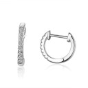 Boucles d'oreilles créoles pour femmes avec pierres 4
