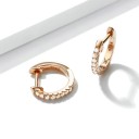 Boucles d'oreilles créoles pour femmes avec pierres 2