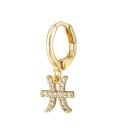 Boucles d'oreilles créoles pour femmes avec signe du zodiaque 7