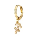 Boucles d'oreilles créoles pour femmes avec signe du zodiaque 8