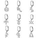 Boucles d'oreilles créoles pour femmes avec signe du zodiaque 2