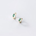 Boucles d'oreilles créoles pour femmes avec zircon 7