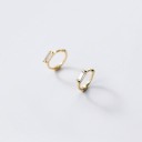 Boucles d'oreilles créoles pour femmes avec zircon 9