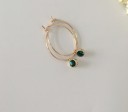 Boucles d'oreilles créoles pour femmes avec zircon G1280 7