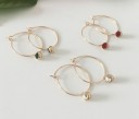Boucles d'oreilles créoles pour femmes avec zircon G1280 2