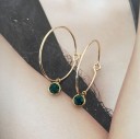 Boucles d'oreilles créoles pour femmes avec zircon G1280 4