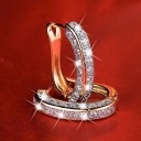 Boucles d'oreilles créoles pour femmes avec zircon 6
