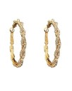 Boucles d'oreilles créoles pour femmes avec zircon 1