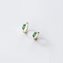 Boucles d'oreilles créoles pour femmes avec zircon 2