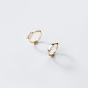 Boucles d'oreilles créoles pour femmes avec zircon 4