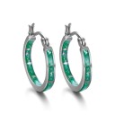 Boucles d'oreilles créoles pour femmes G1017 8