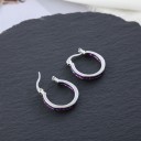 Boucles d'oreilles créoles pour femmes G1017 5