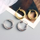 Boucles d'oreilles créoles pour femmes G118 3