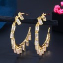 Boucles d'oreilles créoles pour femmes G1233 5
