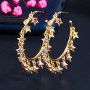 Boucles d'oreilles créoles pour femmes G1233 8