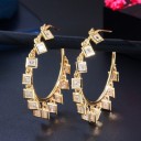 Boucles d'oreilles créoles pour femmes G1233 10