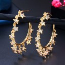 Boucles d'oreilles créoles pour femmes G1233 11