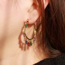 Boucles d'oreilles créoles pour femmes G1233 3