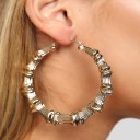 Boucles d'oreilles créoles pour femmes G309 1