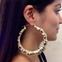 Boucles d'oreilles créoles pour femmes G309 2