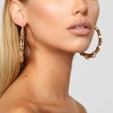 Boucles d'oreilles créoles pour femmes G309 5