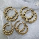 Boucles d'oreilles créoles pour femmes G309 6
