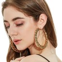 Boucles d'oreilles créoles pour femmes G499 1