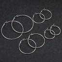 Boucles d'oreilles créoles pour femmes G640 1