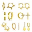 Boucles d'oreilles créoles pour femmes G861 1
