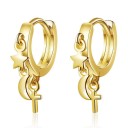 Boucles d'oreilles créoles pour femmes H716 1