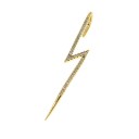Boucles d'oreilles décoratives pour femmes en forme d'aiguille ou d'anneau ouvert Décorées de zircons Métal fantaisie Bijou scintillant 29